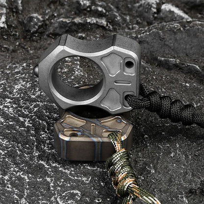Handmade Titanium Portable Single Hole Creative EDC Outdoor Keyaccessoryr Backpack Tool