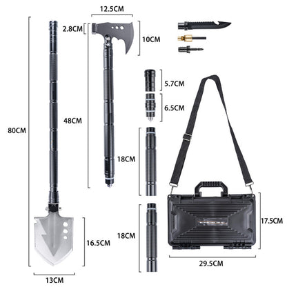 Kit multifunzione da esterno con pala e attrezzi
