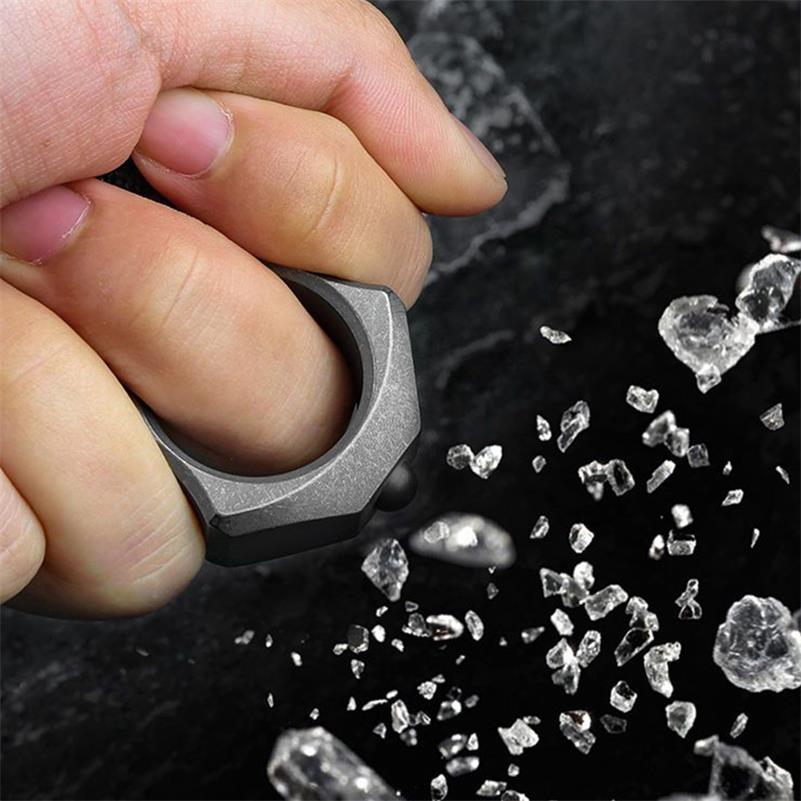 Handmade Titanium Portable Single Hole Creative EDC Outdoor Keyaccessoryr Backpack Tool