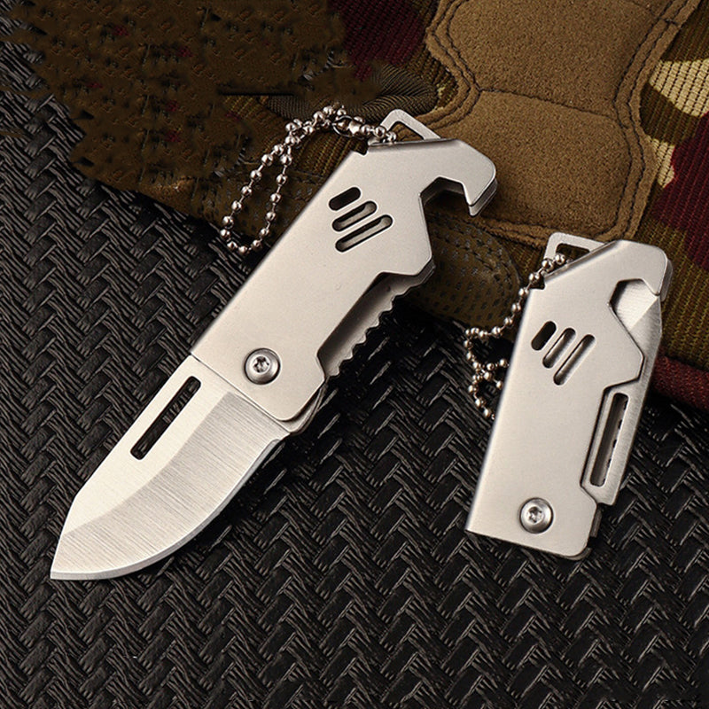 Mini Klapp-Schlüsselanhänger Flaschenöffner EDC Tool
