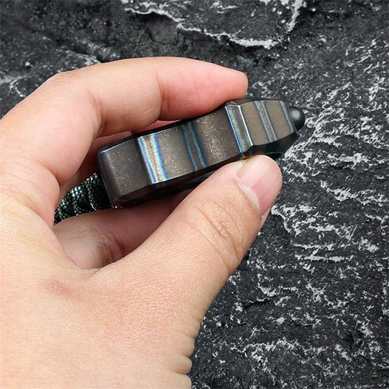 Handmade Titanium Portable Single Hole Creative EDC Outdoor Keyaccessoryr Backpack Tool