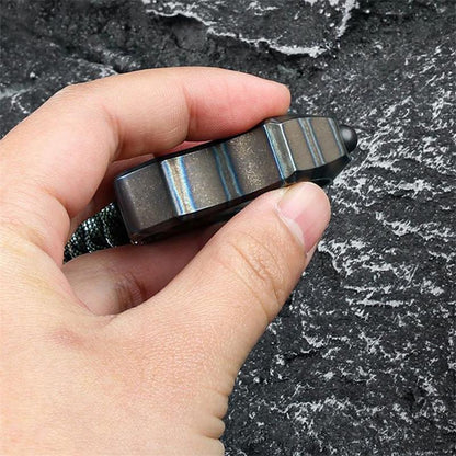 Handmade Titanium Portable Single Hole Creative EDC Outdoor Keyaccessoryr Backpack Tool