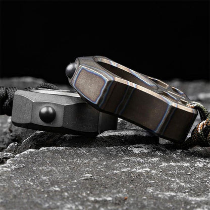 Handmade Titanium Portable Single Hole Creative EDC Outdoor Keyaccessoryr Backpack Tool