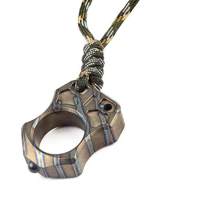 Handmade Titanium Portable Single Hole Creative EDC Outdoor Keyaccessoryr Backpack Tool