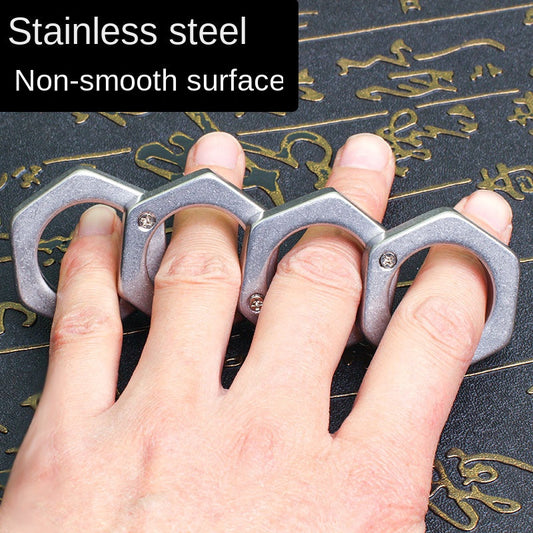 Removable Hex‑Shape Stainless‑Steel Hobby Fidget Ornament