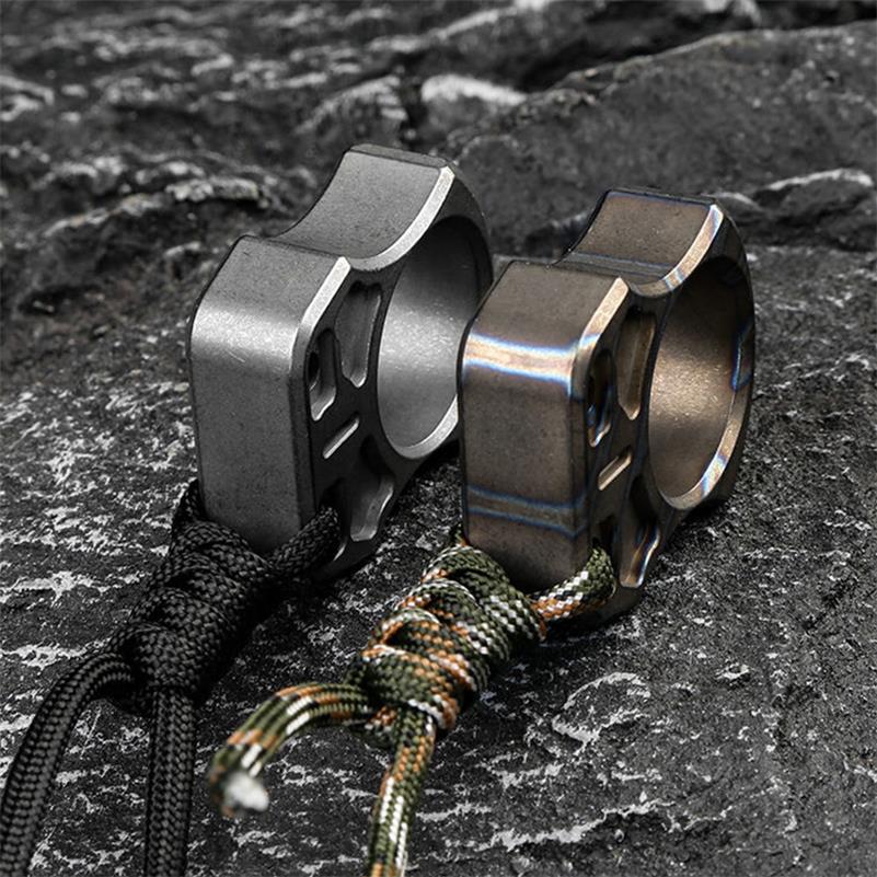 Handmade Titanium Portable Single Hole Creative EDC Outdoor Keyaccessoryr Backpack Tool