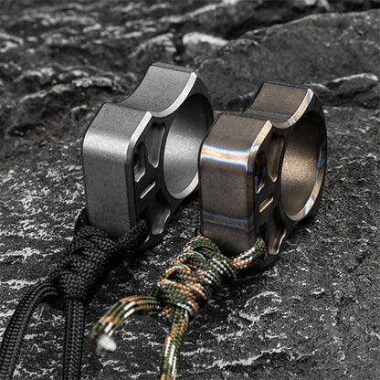 Handmade Titanium Portable Single Hole Creative EDC Outdoor Keyaccessoryr Backpack Tool