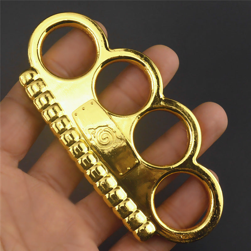 Beaded‑Edge Four‑Finger Hobby Collectible Metal Ornament