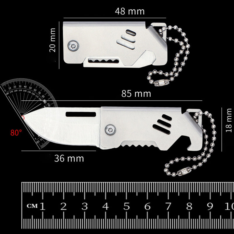 Mini Klapp-Schlüsselanhänger Flaschenöffner EDC Tool