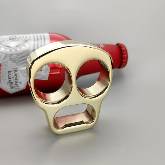 Totenkopf-Flaschenöffner EDC Messing Outdoor Tragbares Werkzeug