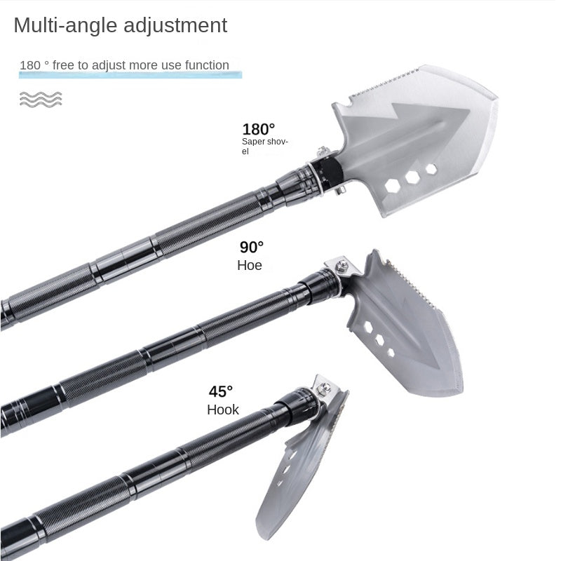 Kit multifunzione da esterno con pala e attrezzi