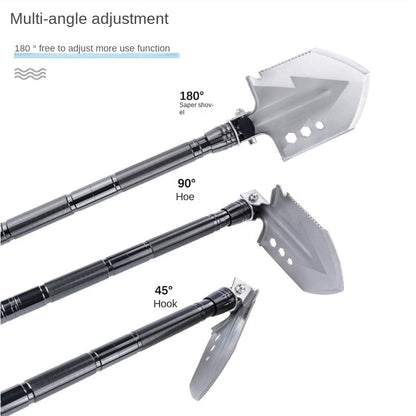Kit multifunzione da esterno con pala e attrezzi