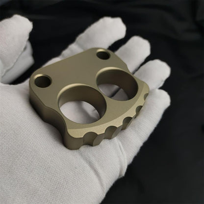 Mini Teschio in Alluminio Ispessito a Due Fori, Strumento EDC Portatile