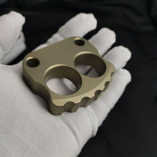 Mini Teschio in Alluminio Ispessito a Due Fori, Strumento EDC Portatile