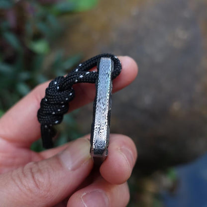 Apribottiglie con motivo Damasco Portachiavi Mini strumento EDC per zaino