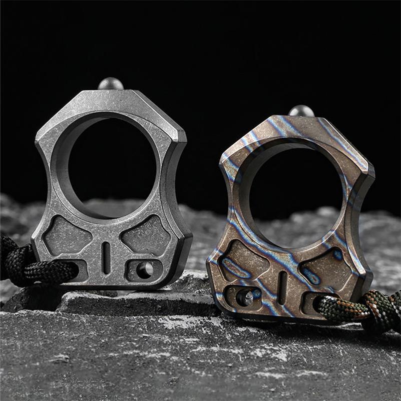 Handmade Titanium Portable Single Hole Creative EDC Outdoor Keyaccessoryr Backpack Tool