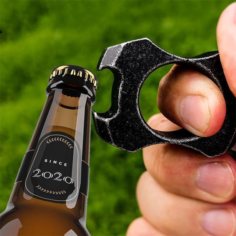 Multifunktionaler Mini-Stahl-Flaschenöffner Outdoor EDC Werkzeug