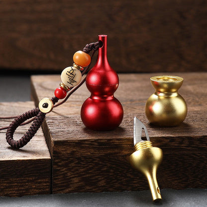 Kreative Mini-Kalebasse, tragbarer Schlüsselanhänger, Anhänger, Dekoration, EDC-Tool