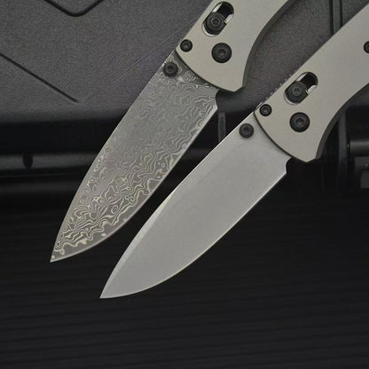 BM535 Flaches Titan-Griff Damast Outdoor-Klappwerkzeug