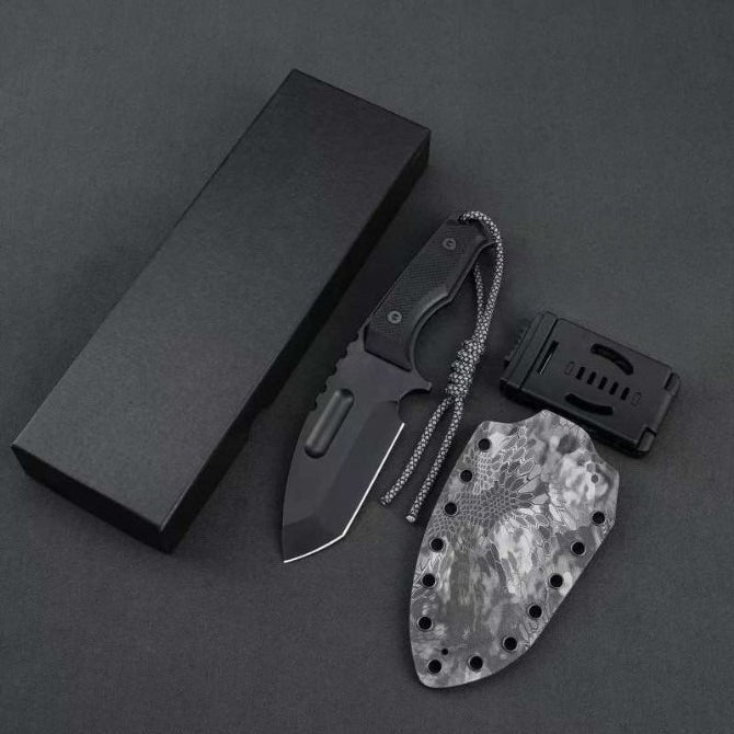 Schwarzes Titan G10 Zweifarbiges Tarnmuster K-Scheide Outdoor-Werkzeug