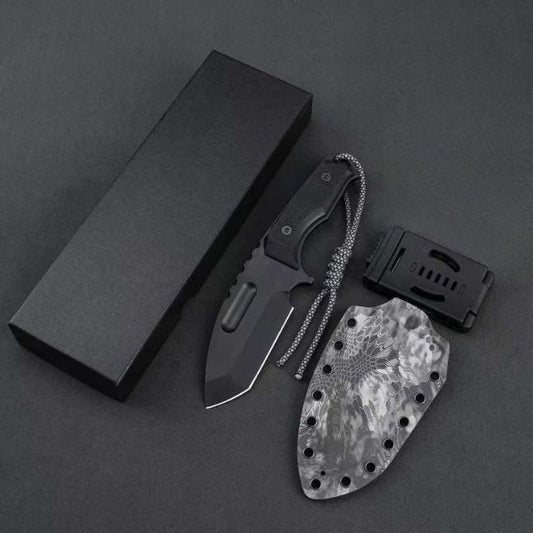 Schwarzes Titan G10 Zweifarbiges Tarnmuster K-Scheide Outdoor-Werkzeug