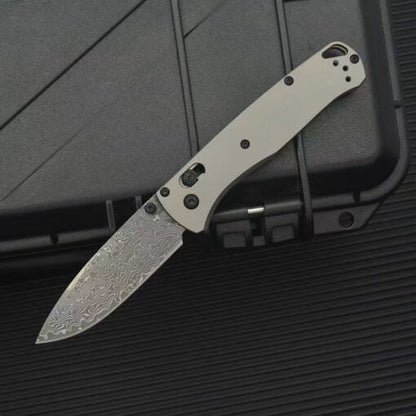 BM535 Flaches Titan-Griff Damast Outdoor-Klappwerkzeug