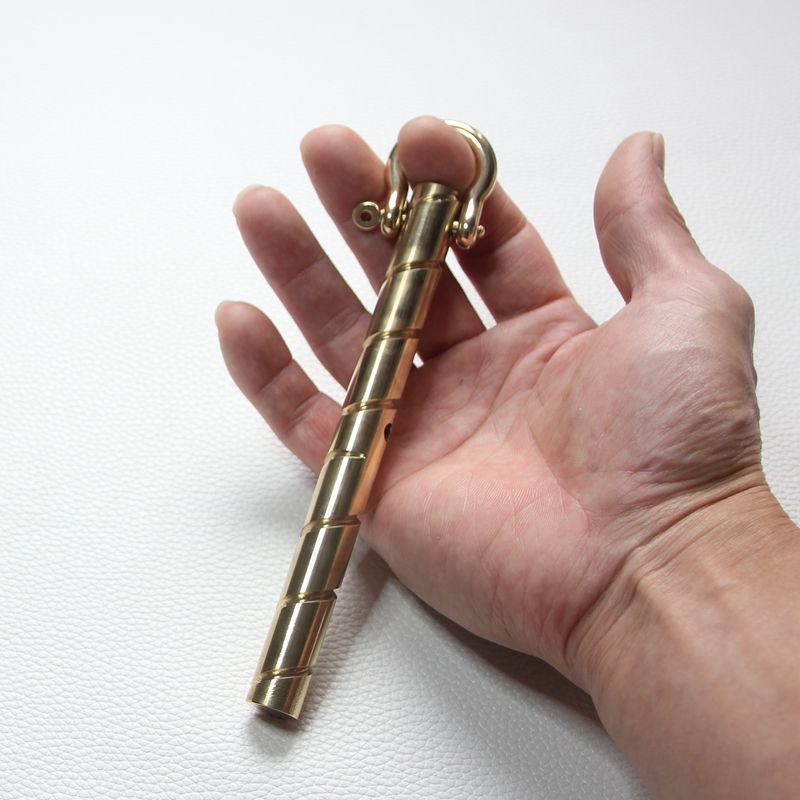 Double-hole Design Brass Horseshoe EDC Tool