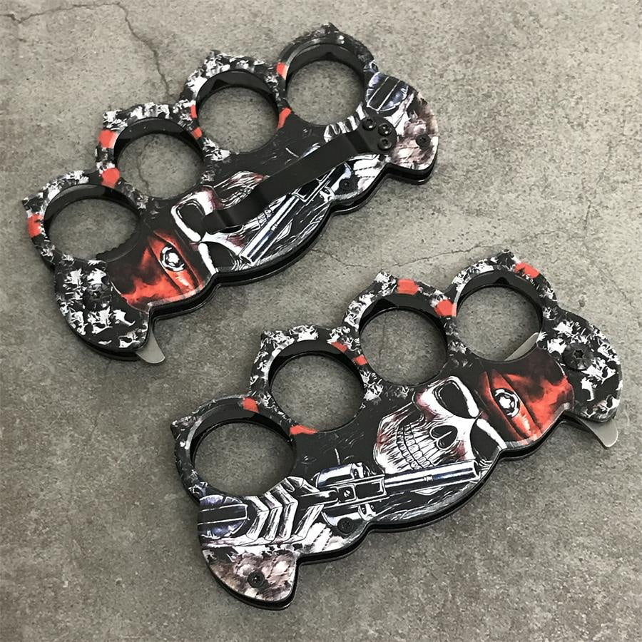Outdoor Folding Four Hole Carbon Steel Handle Tool