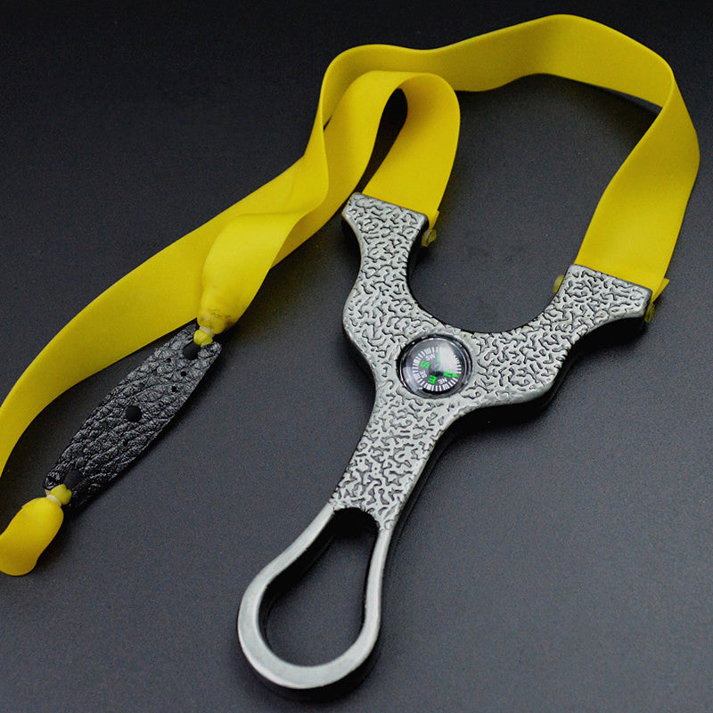 Outdoor-Tool mit Kompass Flaches Leder Edelstahl