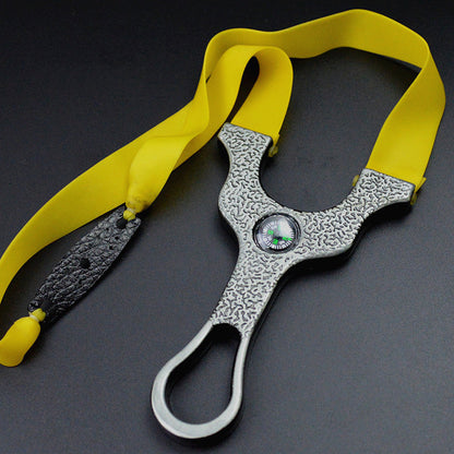 Outdoor-Tool mit Kompass Flaches Leder Edelstahl