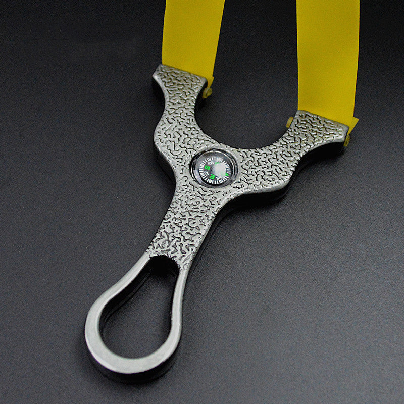 Outdoor-Tool mit Kompass Flaches Leder Edelstahl