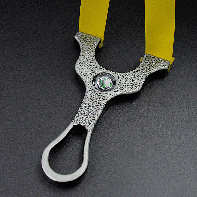 Outdoor-Tool mit Kompass Flaches Leder Edelstahl