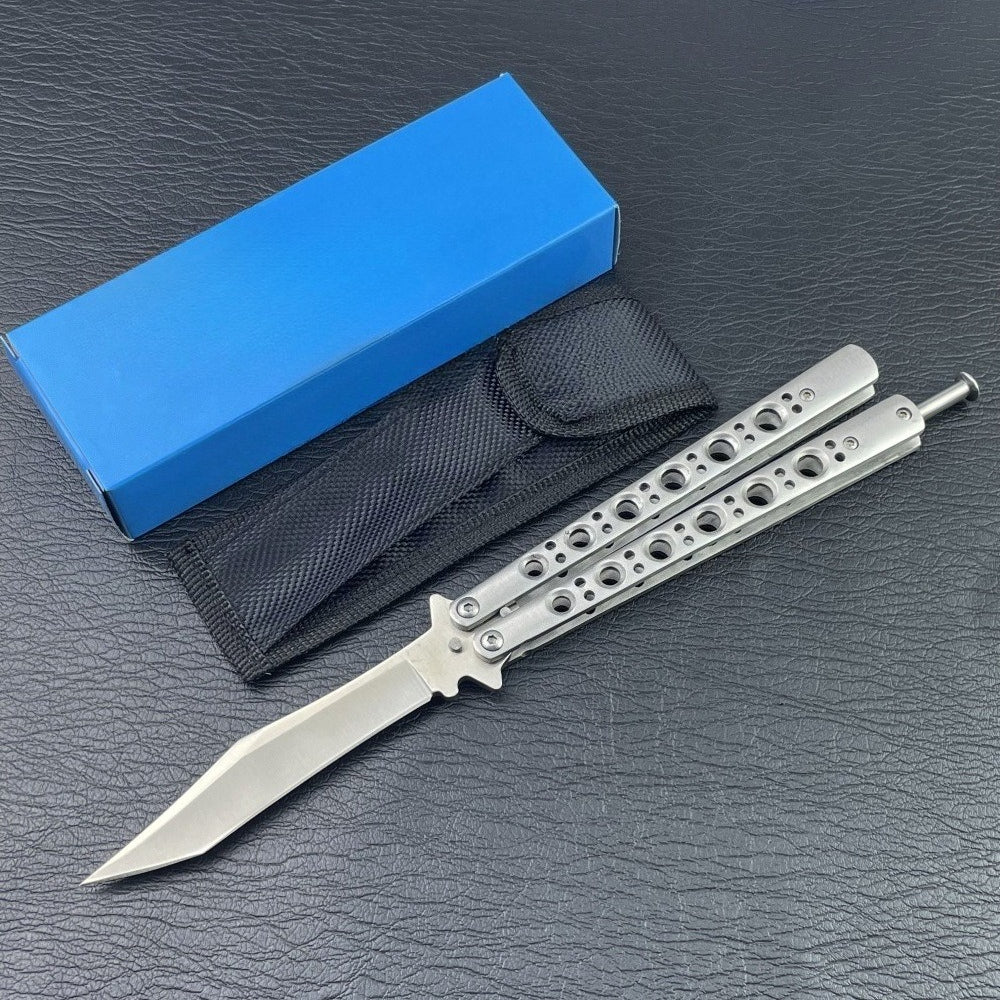 Tragbares Outdoor-Klappwerkzeug aus Edelstahl mit stumpfer Klinge