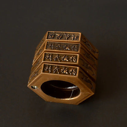 Folding Hexagon‑Style Zinc Alloy EDC Hobby Collectible Ring
