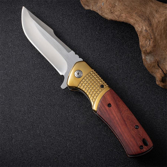 Wooden Handle Outdoor Folding Steel Tool