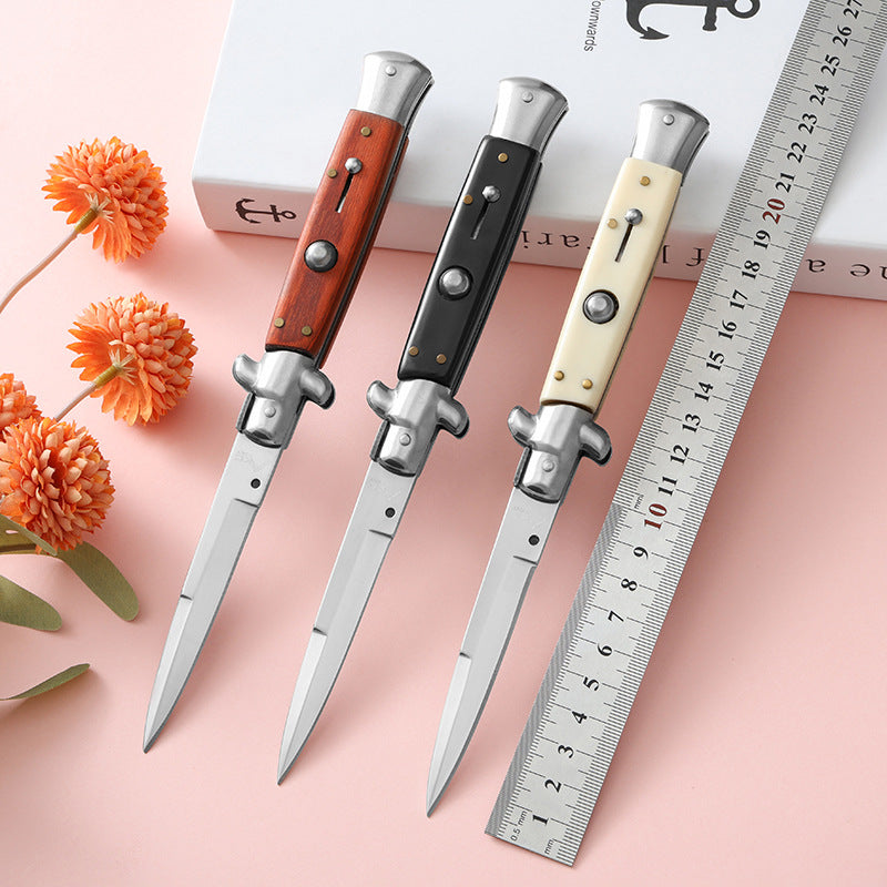 7Cr13Mov Resin Painted Wood Outdoor Folding Tools