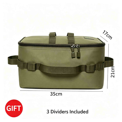 Camping Cookware Storage Bag, Outdoor Portable Picnic Gear Carry Bag