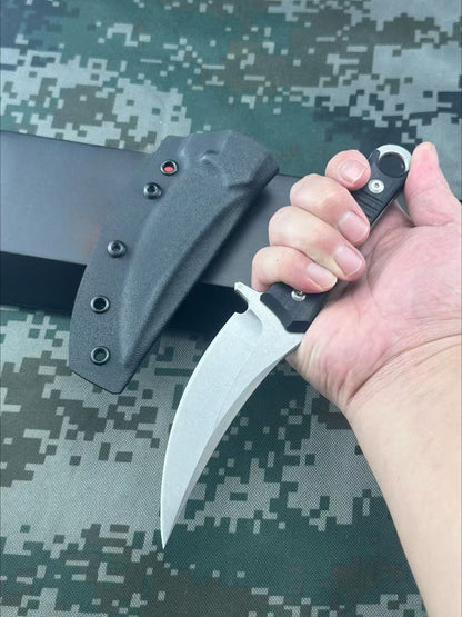 SBK D2‑Steel Stonewashed Black‑G10 Outdoor EDC Utility Tool