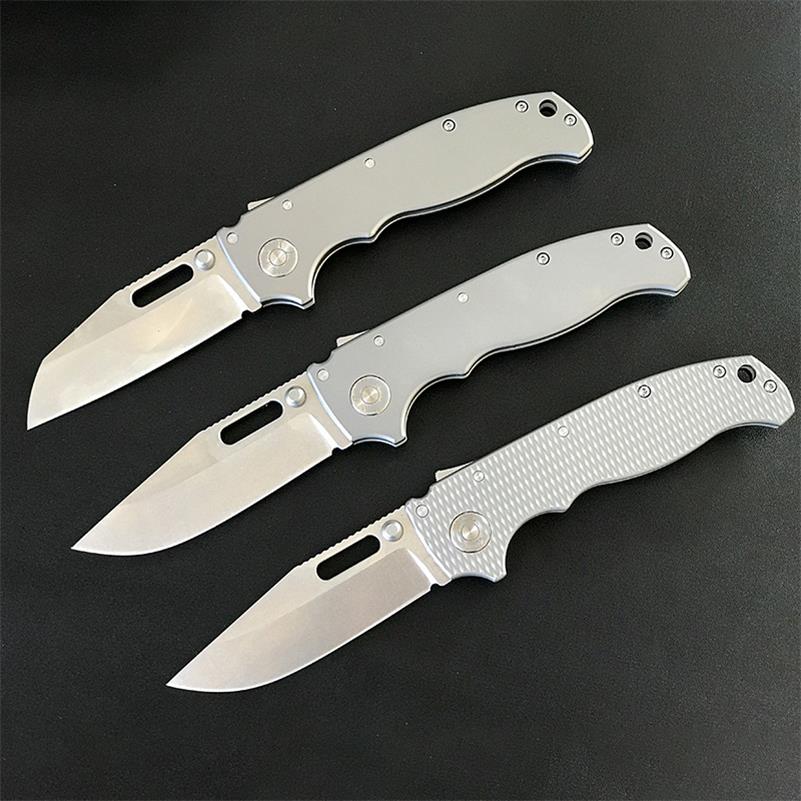 Outdoor Taschenwerkzeug aus Titanlegierung, faltbar, silber