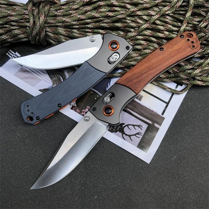 BM15080 Griff aus G10 und Sandelholz Outdoor Klappwerkzeug