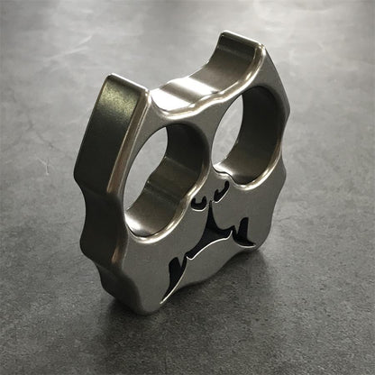 Dog Head Titanium Backpack Tool Two-hole Outdoor EDC Keychain Easy Carry