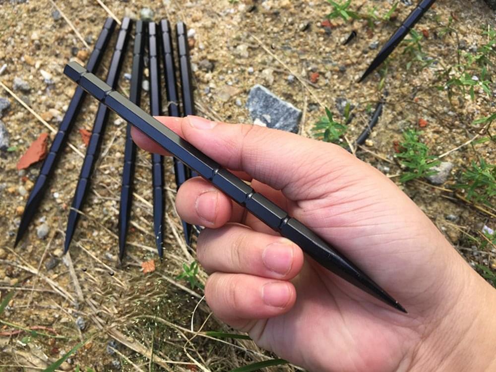 Black Storm Stainless Steel Throwing Spikes Knives Set 3 with Nylon Sheath - Tacsafeworld EDC Gadgets