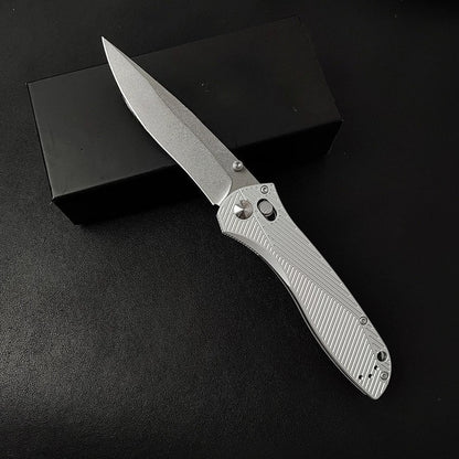 BM710 White Aluminum Alloy Handle 8cr13 Outdoor Folding Tool