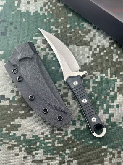SBK D2‑Steel Stonewashed Black‑G10 Outdoor EDC Utility Tool