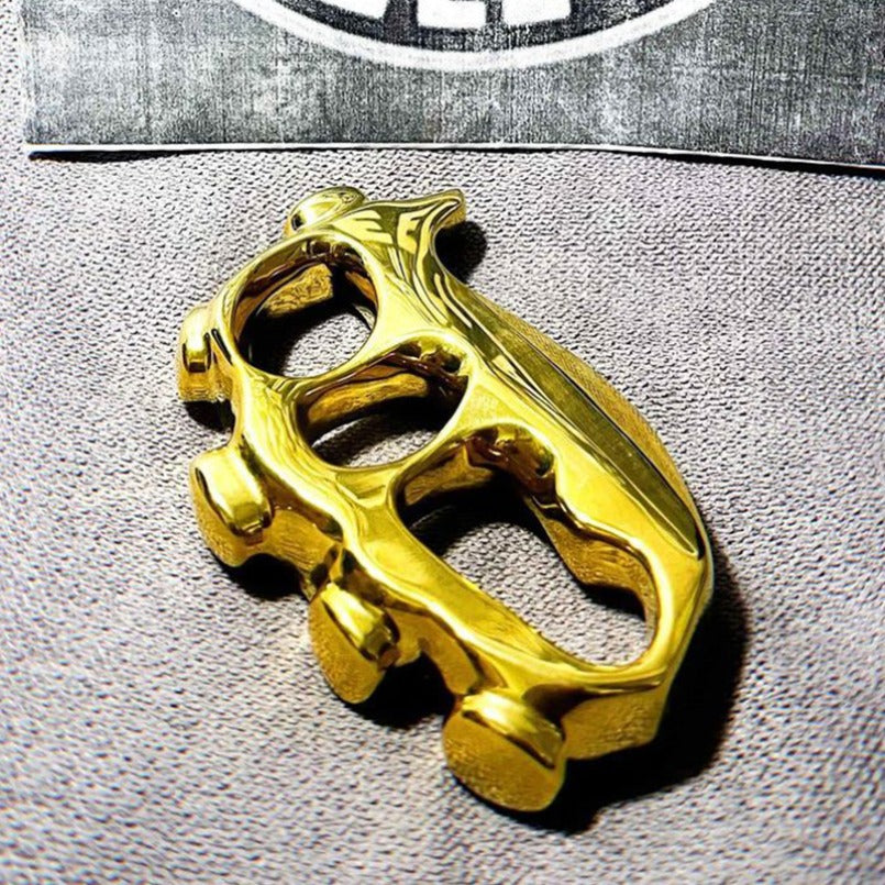 Solid Brass Left‑Right Hand Compatible Creative Mirror‑Polished EDC Collectible Tool