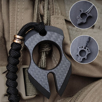 Verschiedene Stile von Kohlefaser Einzel-Finger-Schlüsselzubehör Rucksack Outdoor-Tool
