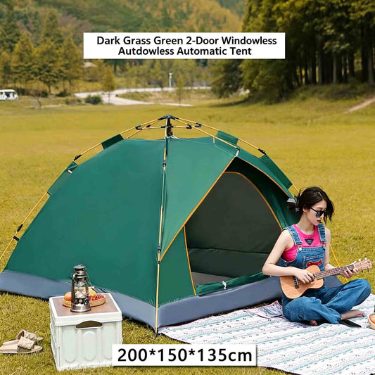Army Green Foldable Instant Setup Rainproof Camping Tent