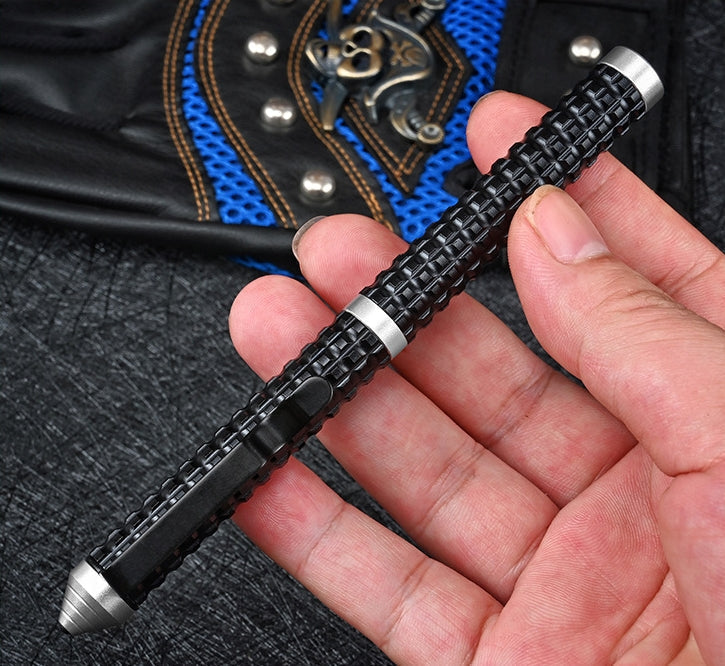 Mini Damascus‑Pattern Pen‑Style Collectible EDC Ornament