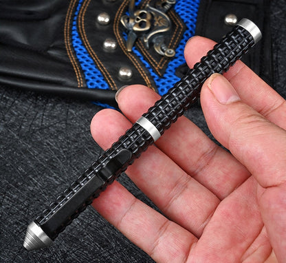 Mini Damascus‑Pattern Pen‑Style Collectible EDC Ornament