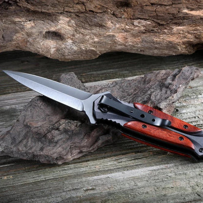 BM Wooden Handle Folding Outdoor Pocket Tool